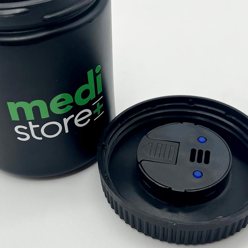 Battery compartment on the MediStore Temperature Control Storage Jar NZ