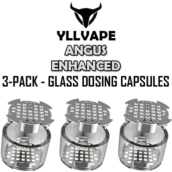 Yllvape Angus Enhanced Glass Dosing Capsules - 3 Pack NZ