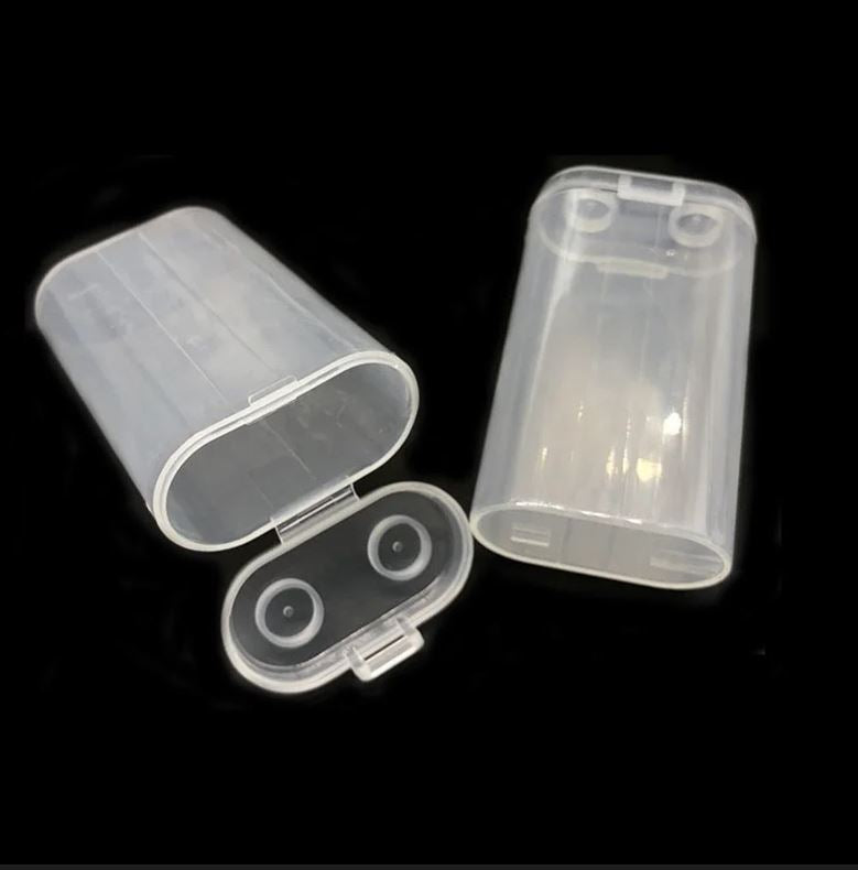 Clear Plastic Dual 18650 Battery Case NZ