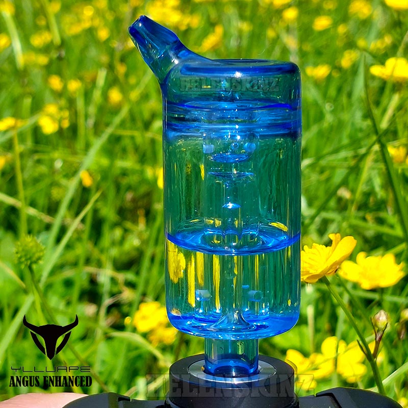 Close up of POTV Gordito Mini Glass Bubbler Outdoors NZ