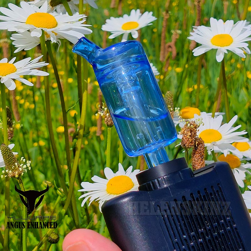 Blue POTV Gordito Mini Glass Bubbler Angus Enhanced Vape Daisys NZ