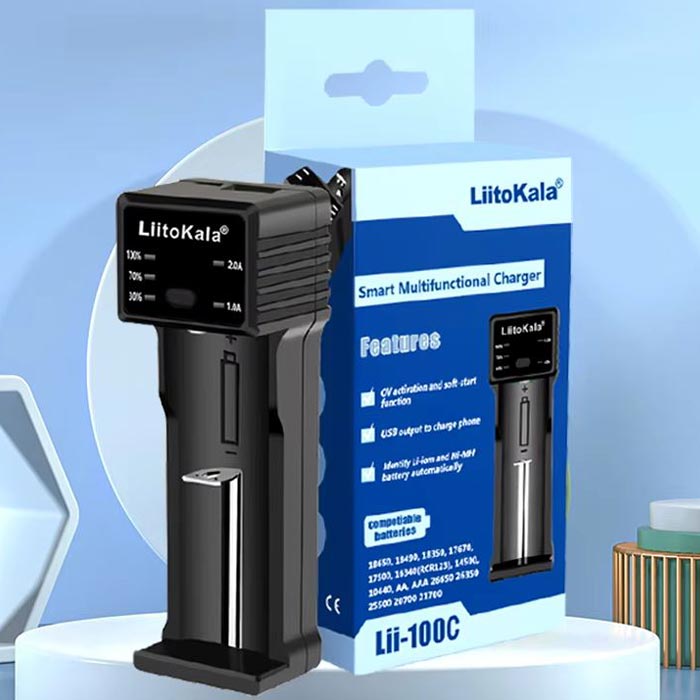 LiitoKala Lii-100C Single 18650 USB Vaporizer Battery Charger NZ