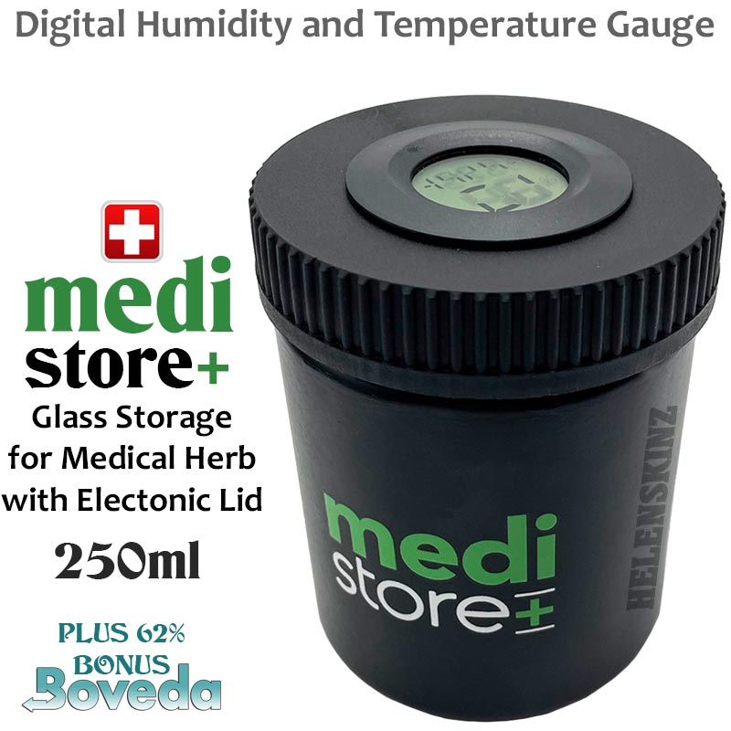 MediStore Glass Electronic Temperature Control Storage Jar 250ml NZ