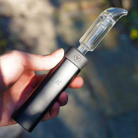 Clear Curved Mini Water Bubbler on PAX Glass Adapter V2 NZ