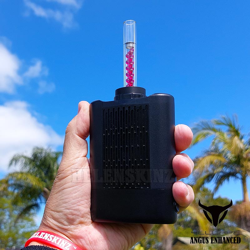 Stem Plugs holding Ruby Terp Pearls in Angus Enhanced Vape NZ 