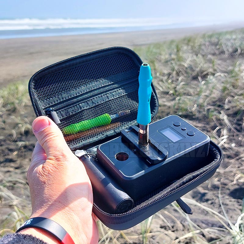 YllVape Heater V2.0 Soft Case with DynaVap at Beach in NZ