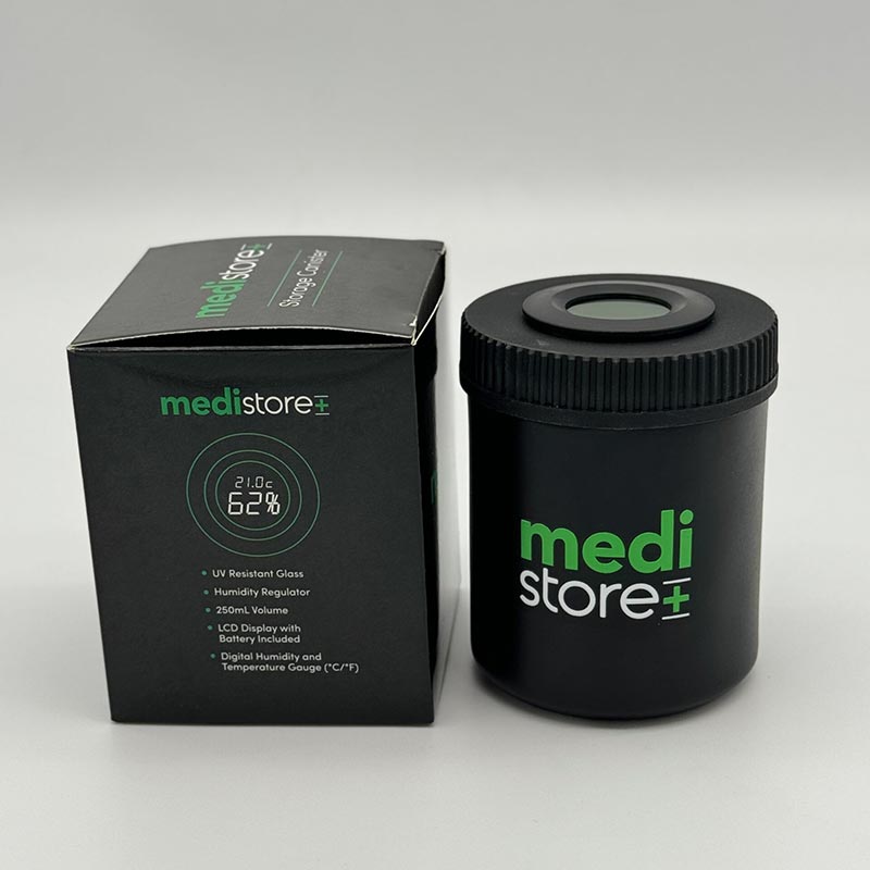 MediStore Glass Temperature Control Storage Jar 250ml Box NZ